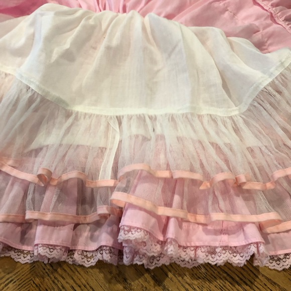 Lilo California Children’s Size 3 Pink Ruffle Lace 80s Party Dress Croquet - Picture 8 of 15